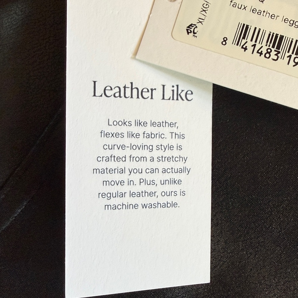 NWT! SPANX Black High-Waist Shiny Leggings, size XL petite - Picture 6 of 9